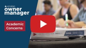 Australian Owner Manager Program Academic Concerns Video Link