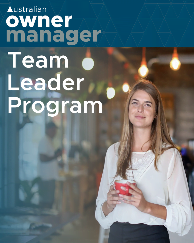 Australian Owner Manager Team Leader Program Flyer Cover