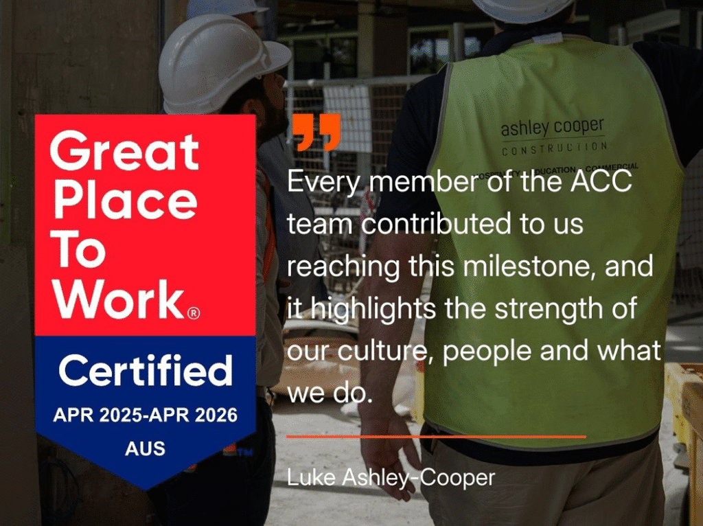 Ashley Cooper Constructions Named a Great Place to Work